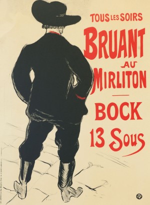 Bruant au Mirliton, Henri de Toulouse-Lautrec black boots